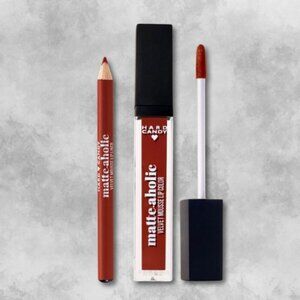 Hard Candy Matte-aholic Velvet Mousse Lip Color & Liner 1523 Heather W OS BNIB